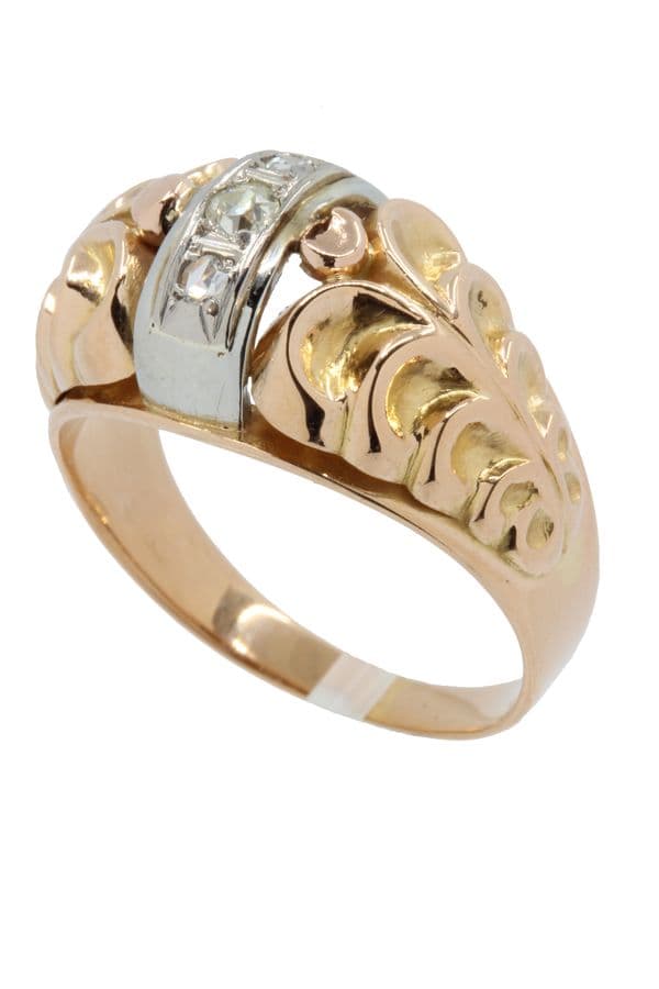 BAGUE DIAMANTS ANNÉES 50' — vue 5