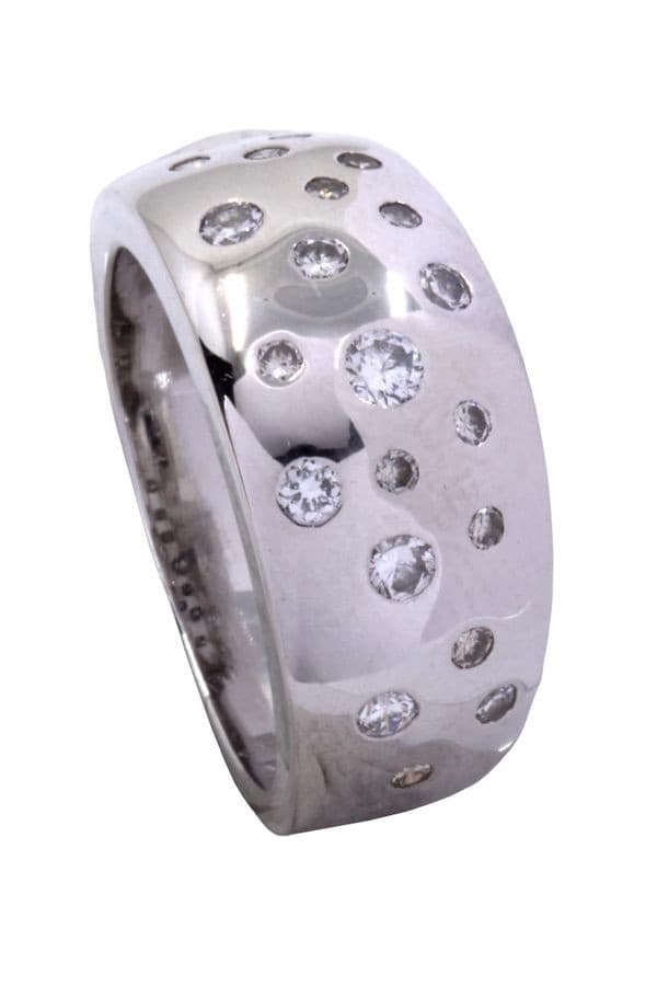 BAGUE JONC DIAMANTS — vue 3