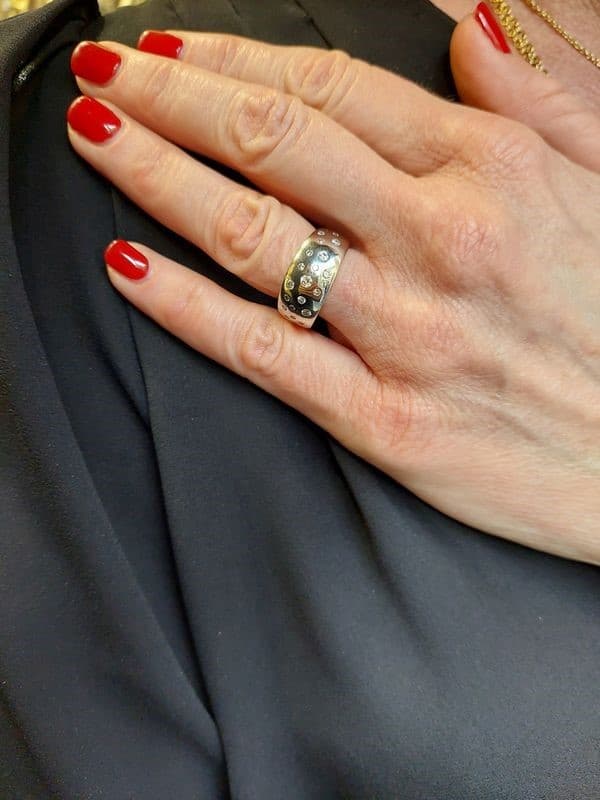 BAGUE JONC DIAMANTS — vue 2