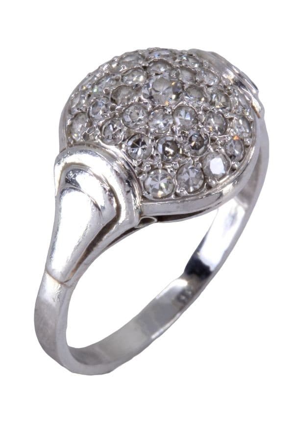 BAGUE DÔME ART-DÉCO DIAMANTS — vue 3