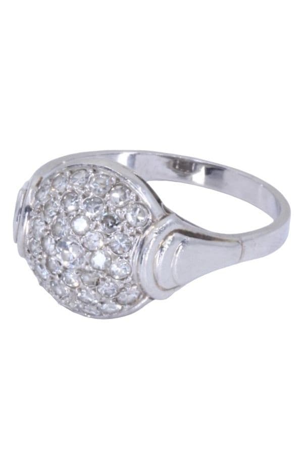 BAGUE DÔME ART-DÉCO DIAMANTS — vue 6