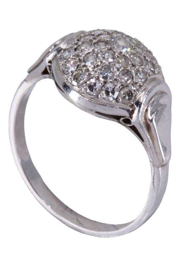 BAGUE DÔME ART-DÉCO DIAMANTS — vue 5