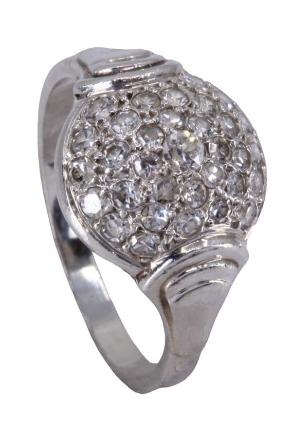 BAGUE DÔME ART-DÉCO DIAMANTS — vue 4