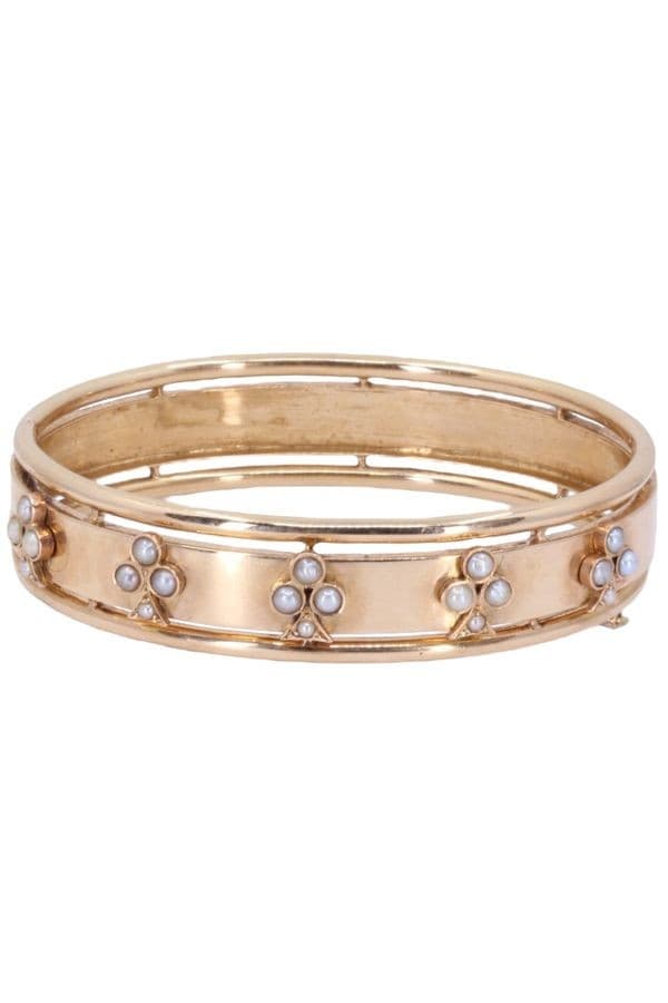 BRACELET NAPOLÉON III PERLES FINES — vue 1