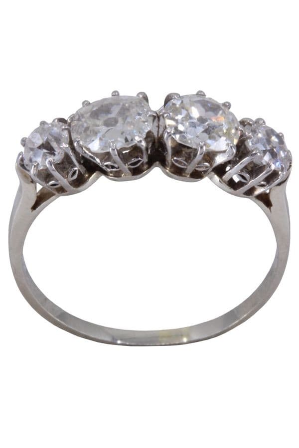 BAGUE JARRETIÈRE DIAMANTS ANCIENNE — vue 1