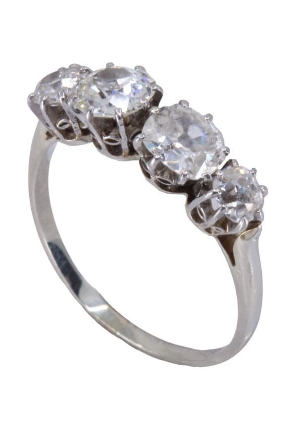 BAGUE JARRETIÈRE DIAMANTS ANCIENNE — vue 4