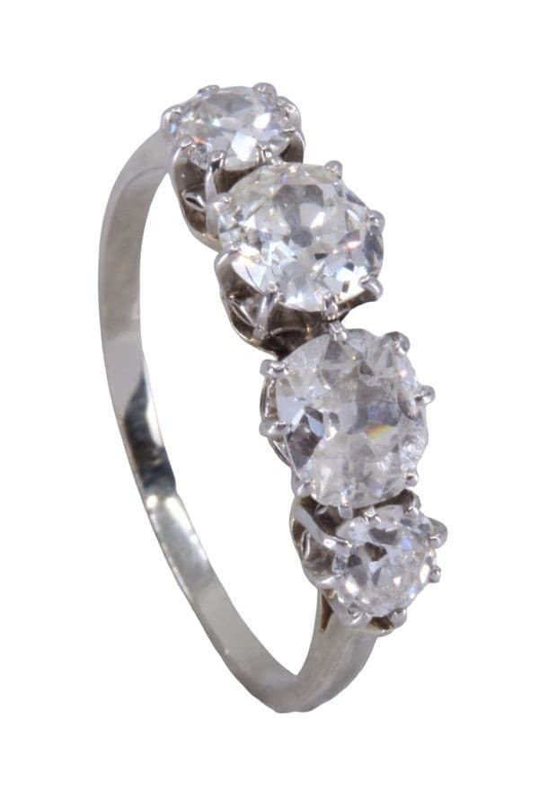 BAGUE JARRETIÈRE DIAMANTS ANCIENNE — vue 5