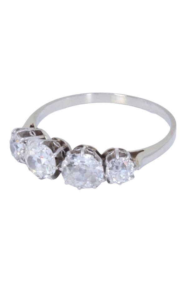 BAGUE JARRETIÈRE DIAMANTS ANCIENNE — vue 6