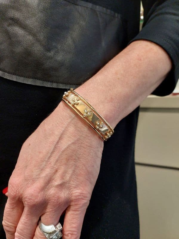 BRACELET NAPOLÉON III PERLES FINES — vue 2