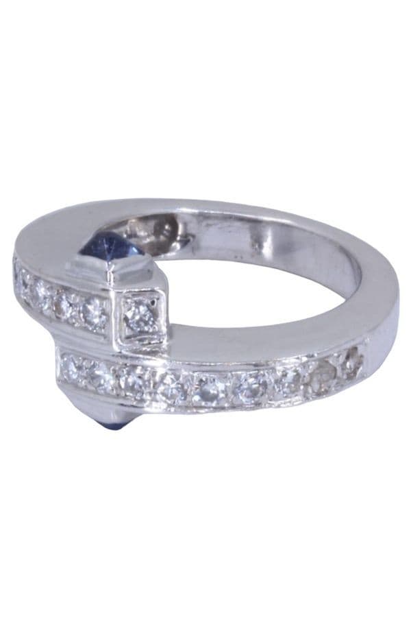 BAGUE SAPHIRS ET DIAMANTS — vue 5