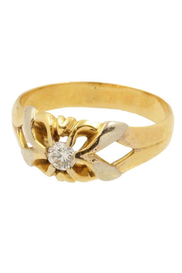 SOLITAIRE MIXTE DIAMANT 0.24 CARAT — vue 2