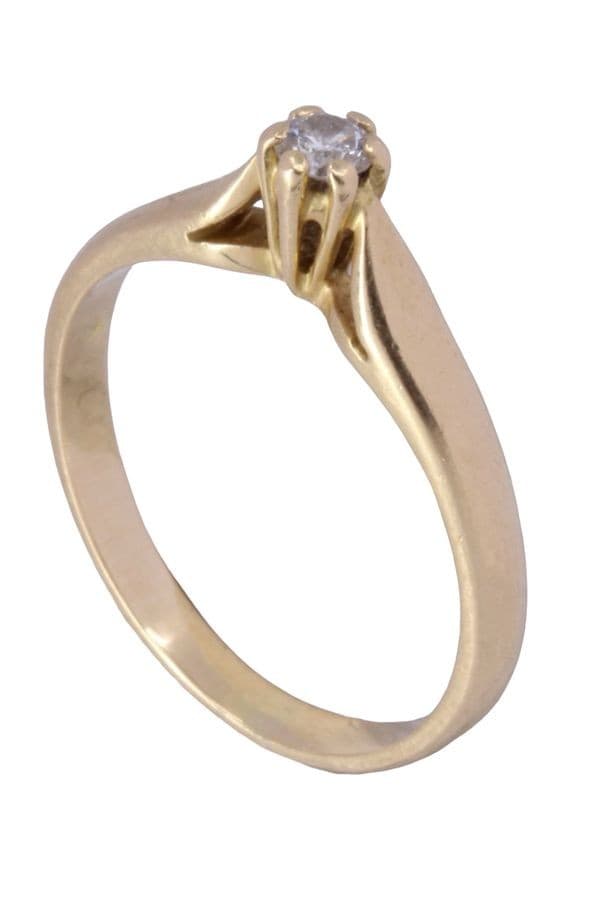 SOLITAIRE DIAMANT 0.10 CARAT — vue 3