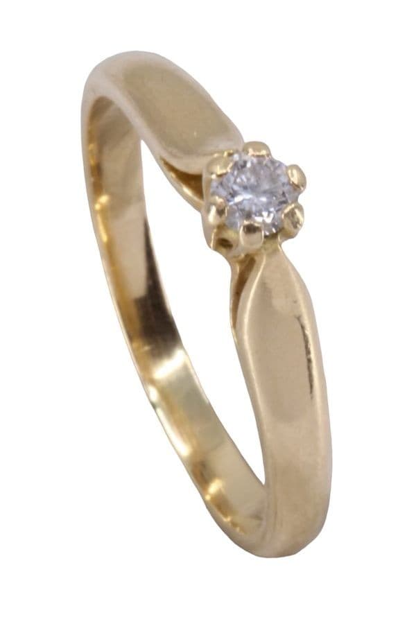 SOLITAIRE DIAMANT 0.10 CARAT — vue 4