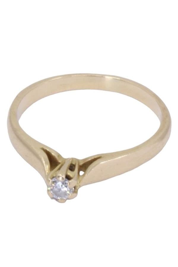 SOLITAIRE DIAMANT 0.10 CARAT — vue 6
