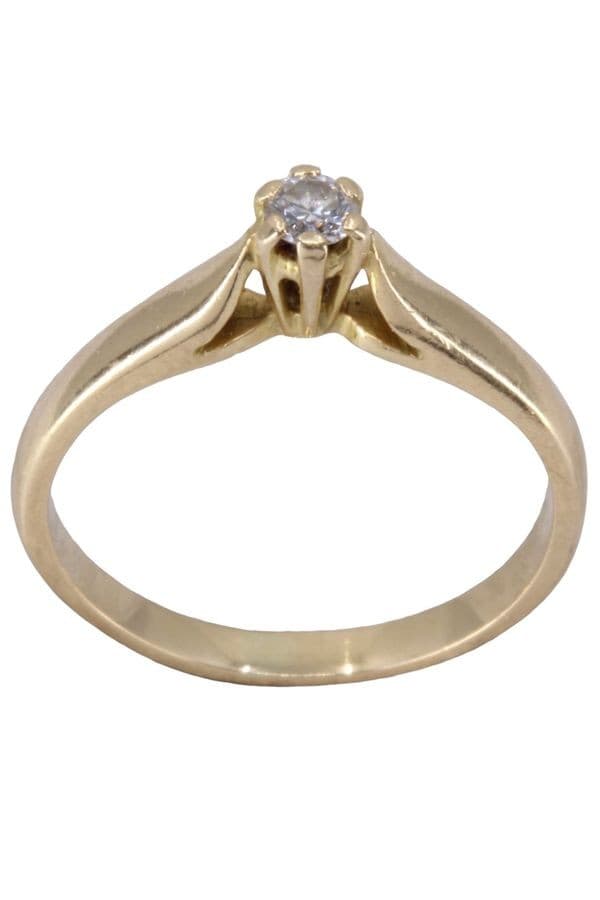 SOLITAIRE DIAMANT 0.10 CARAT — vue 1