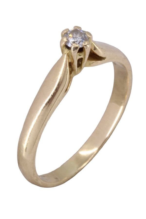 SOLITAIRE DIAMANT 0.10 CARAT — vue 5
