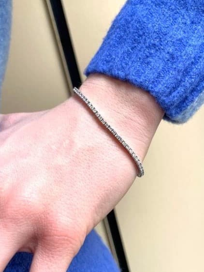BRACELET LIGNE TENNIS DIAMANTS — vue 2