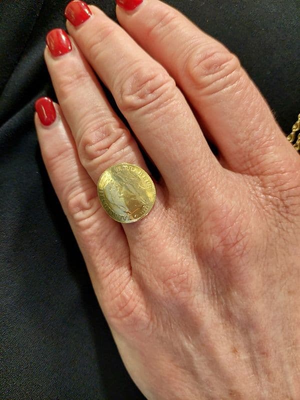 BAGUE PIÈCE 10 FRANCS NAPOLÉON III — vue 2