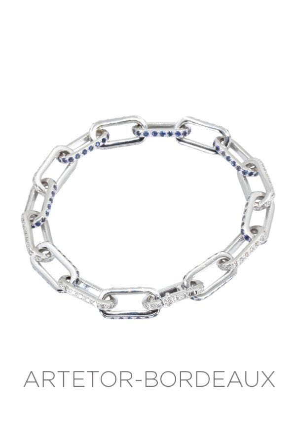 Bracelet moderne saphirs et diamants — vue 2