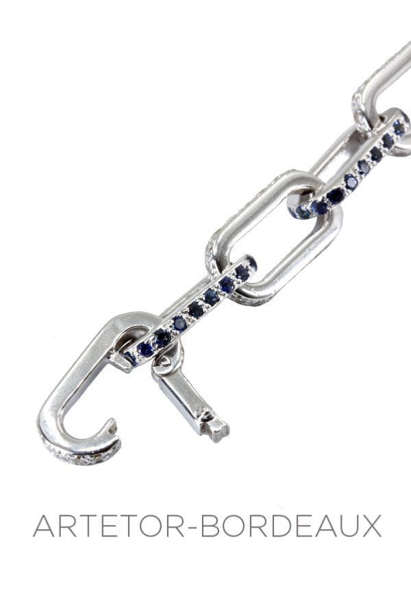Bracelet moderne saphirs et diamants — vue 3