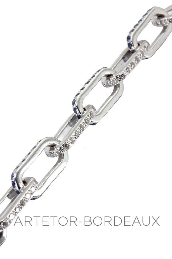 Bracelet moderne saphirs et diamants — vue 4