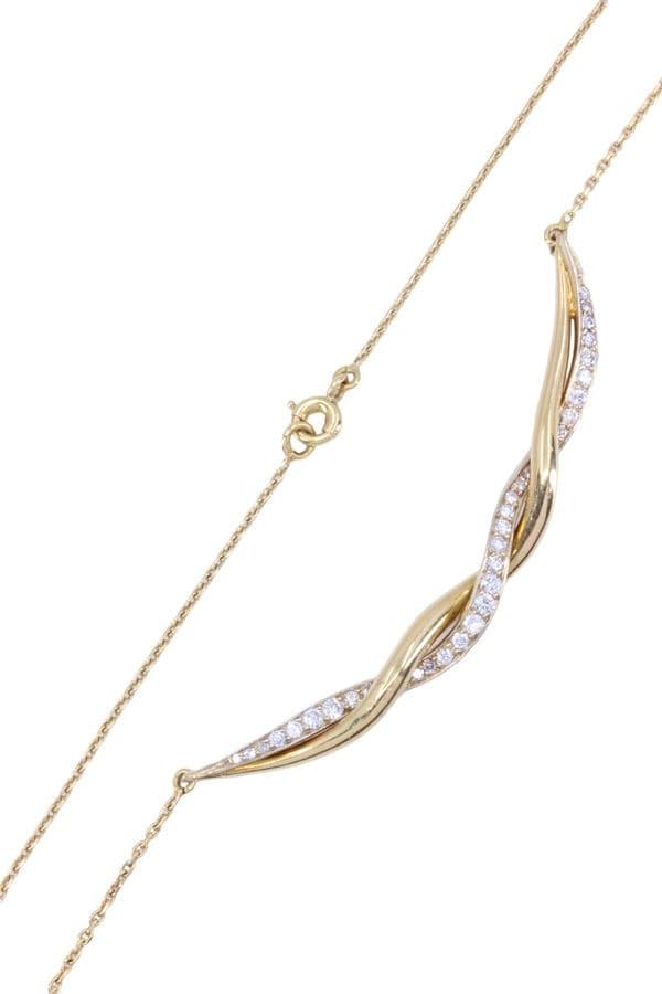 COLLIER ENTRELACÉ DIAMANTS — vue 3