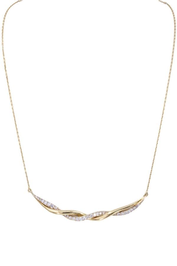 COLLIER ENTRELACÉ DIAMANTS — vue 1