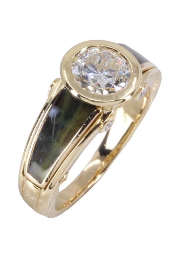BAGUE KORLOFF LAQUE ET DIAMANTS — vue 3