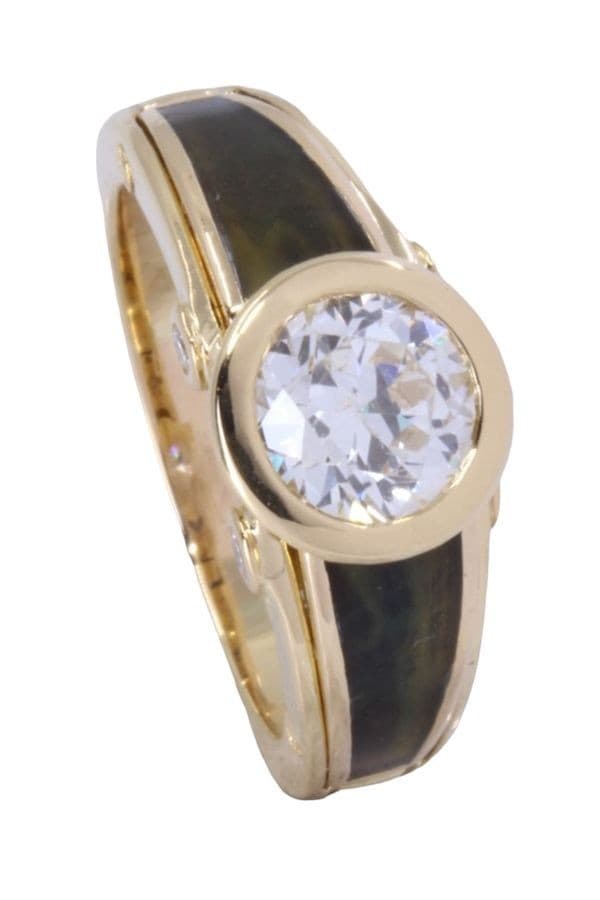 BAGUE KORLOFF LAQUE ET DIAMANTS — vue 4