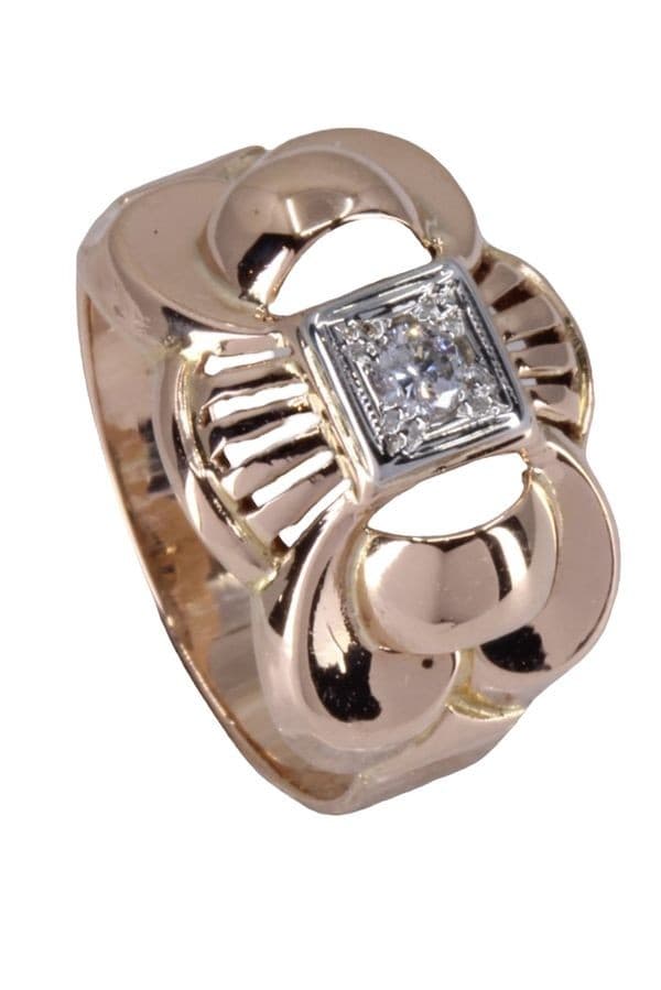BAGUE DIAMANT ANNÉES 50' — vue 4