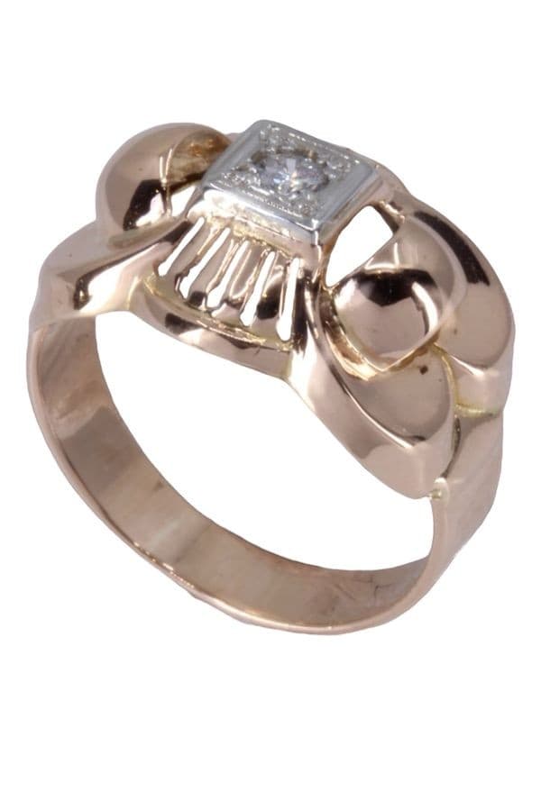 BAGUE DIAMANT ANNÉES 50' — vue 5