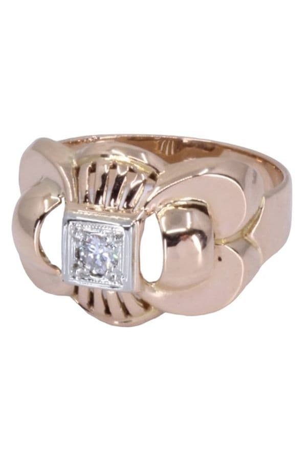 BAGUE DIAMANT ANNÉES 50' — vue 6