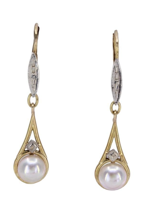 DORMEUSES PERLES ART-DÉCO — vue 1