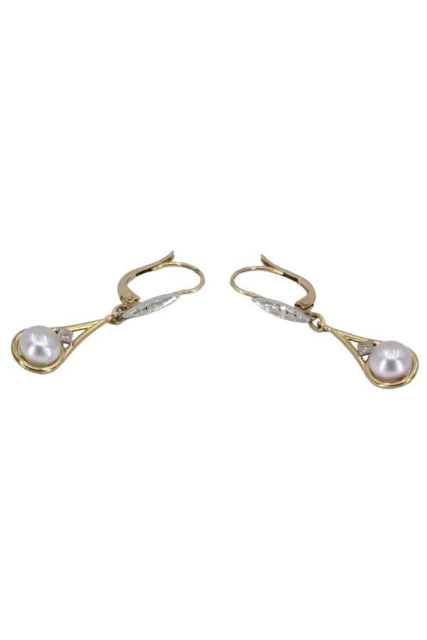 DORMEUSES PERLES ART-DÉCO — vue 3