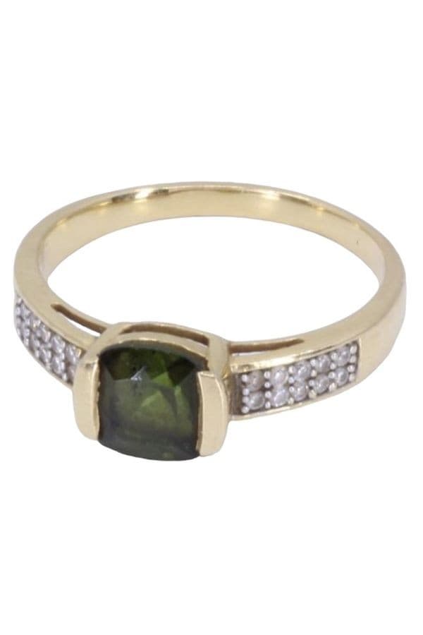 BAGUE PÉRIDOT ET DIAMANTS — vue 6