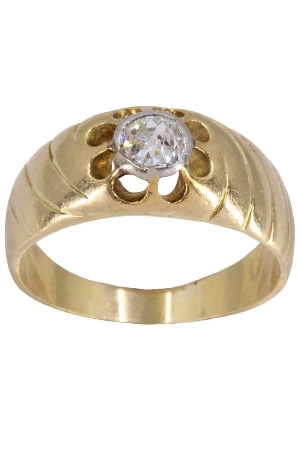BAGUE JONC DIAMANT 0.35 CARAT — vue 1