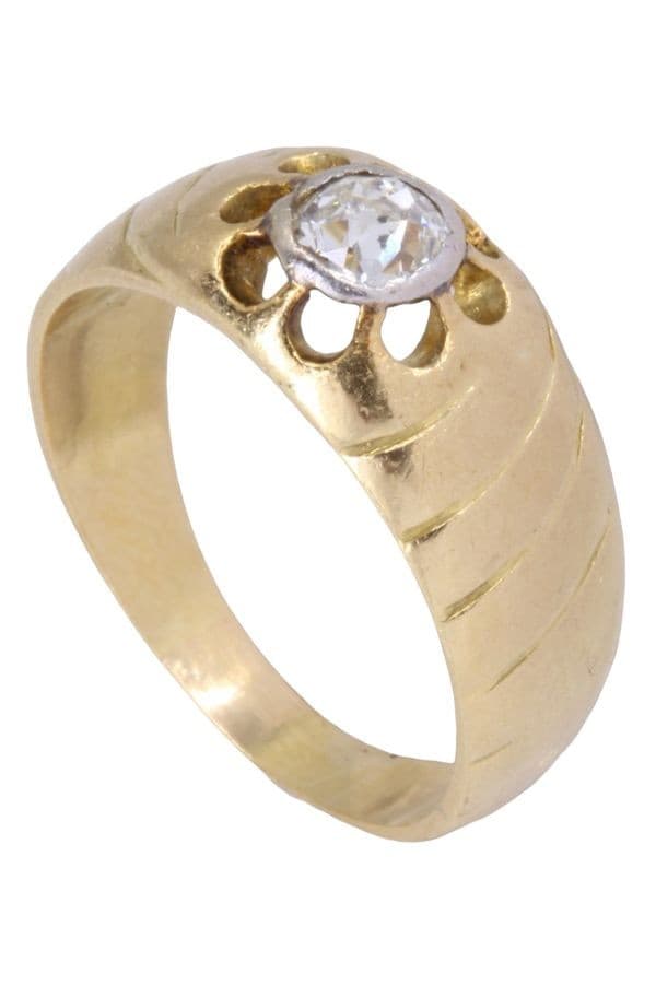 BAGUE JONC DIAMANT 0.35 CARAT — vue 3