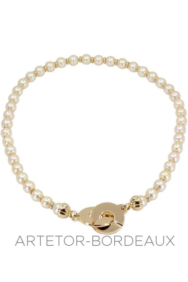 Collier de perles fermoir menottes — vue 3