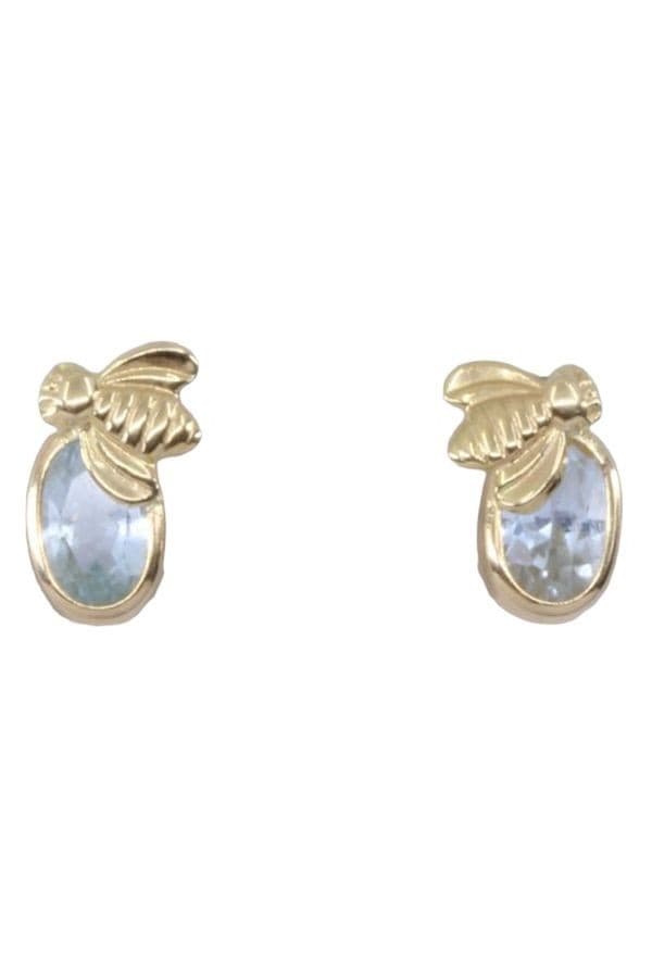 BOUCLES D'OREILLES ABEILLES ET TOPAZES — vue 1