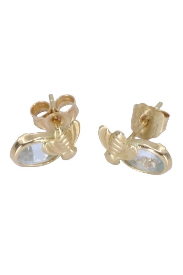 BOUCLES D'OREILLES ABEILLES ET TOPAZES — vue 3