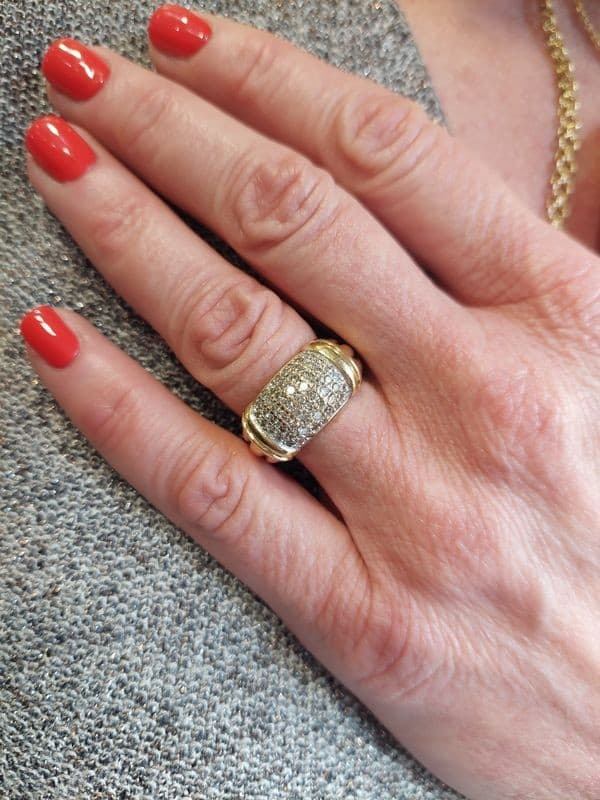 BAGUE PAVAGE DIAMANTS — vue 2