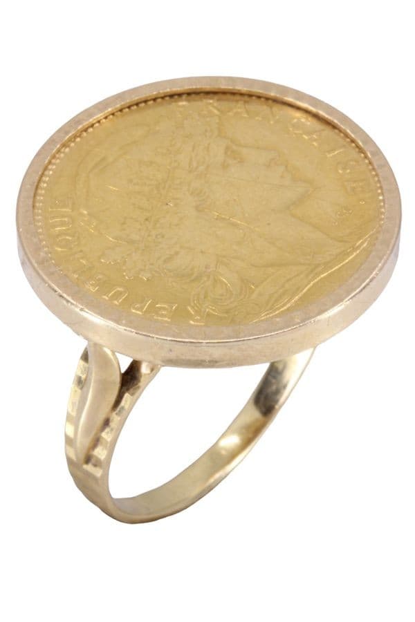 BAGUE PIÈCE 10 FRANCS MARIANNE — vue 3