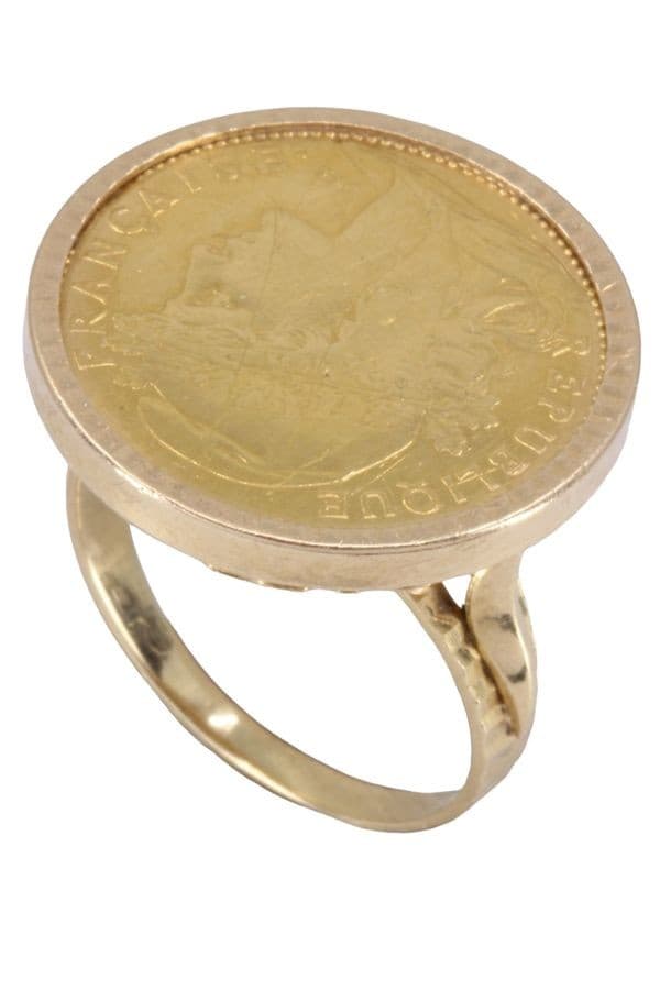 BAGUE PIÈCE 10 FRANCS MARIANNE — vue 4