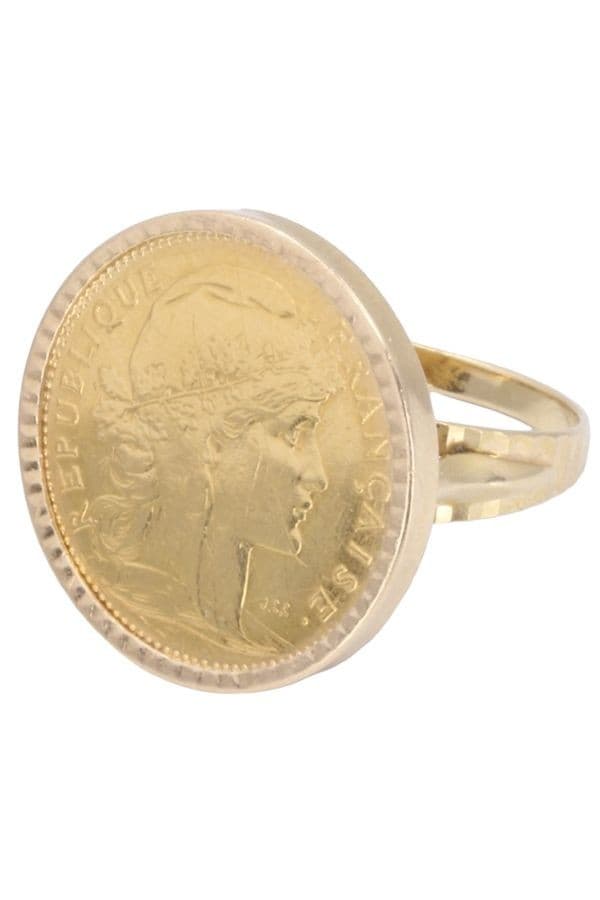 BAGUE PIÈCE 10 FRANCS MARIANNE — vue 6