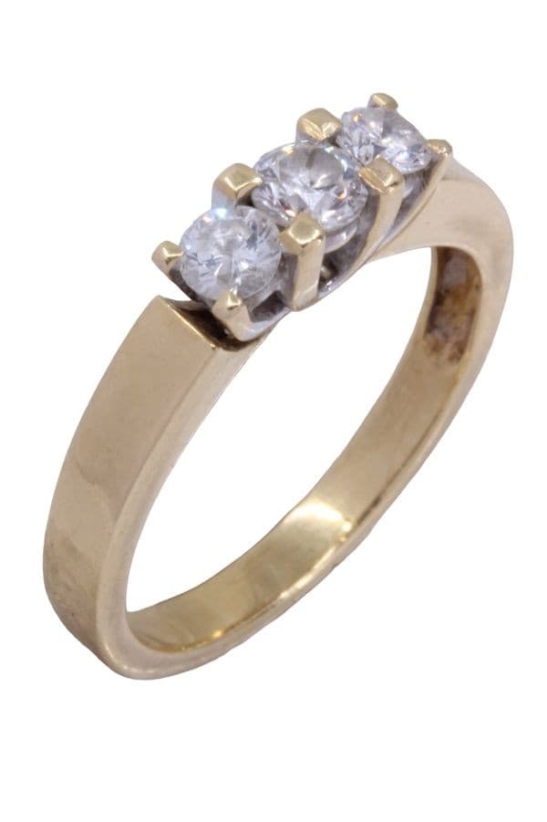 BAGUE TRILOGIE DIAMANTS — vue 3