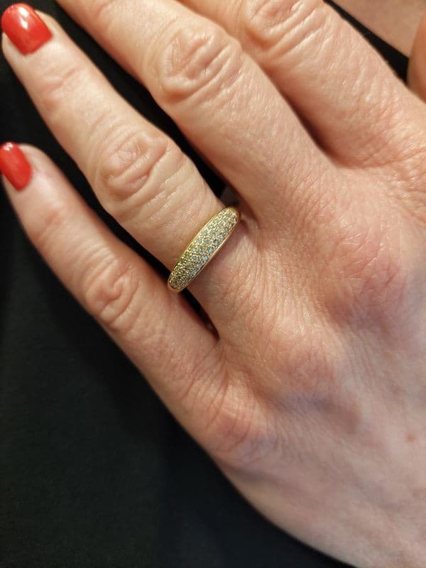 BAGUE JONC DIAMANTÉ — vue 2