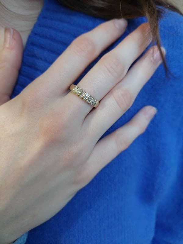 BAGUE JONC DIAMANTÉ — vue 2