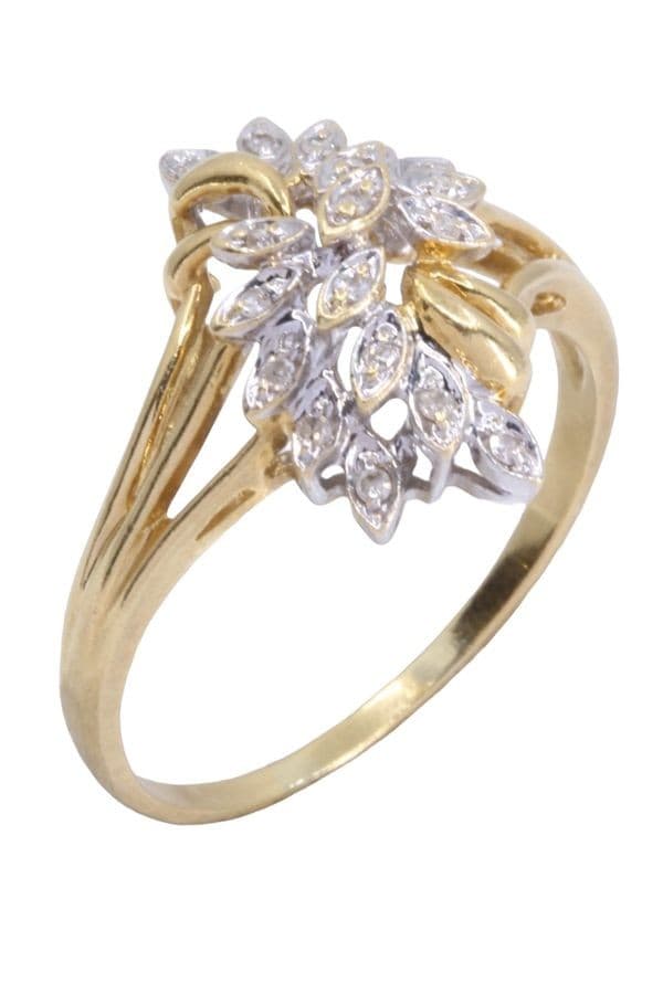 BAGUE MODERNE DIAMANTS — vue 3