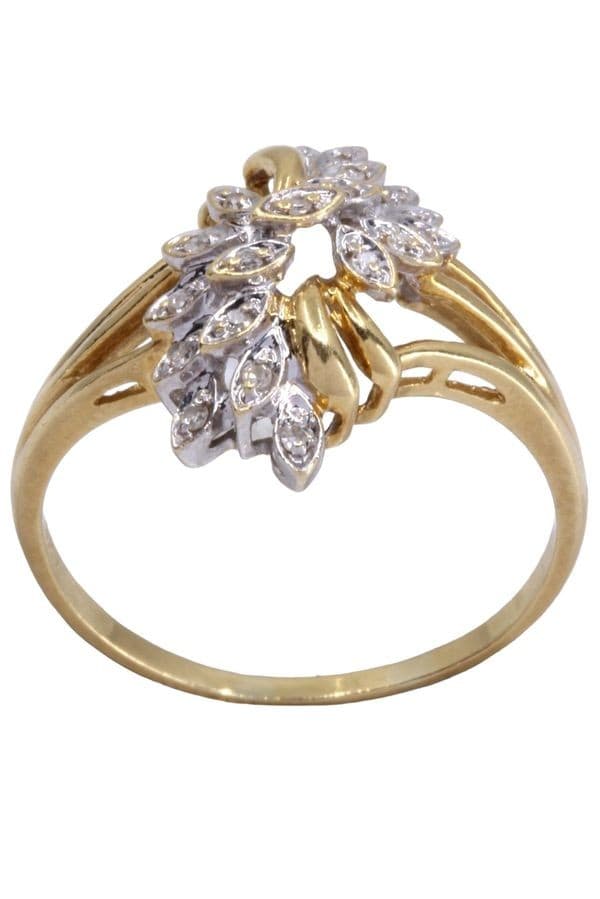 BAGUE MODERNE DIAMANTS — vue 1