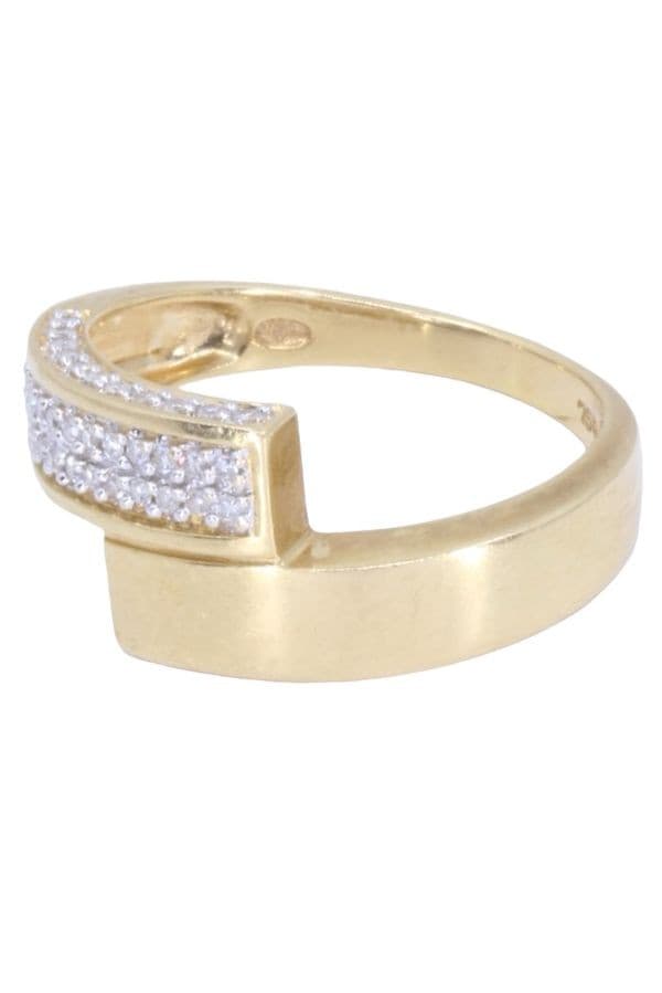 BAGUE MODERNE PAVAGE DIAMANTS — vue 6